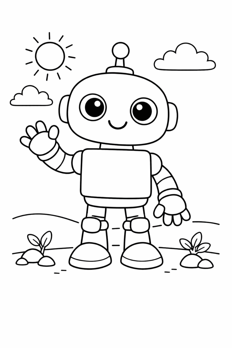 desenho de robô para colorir