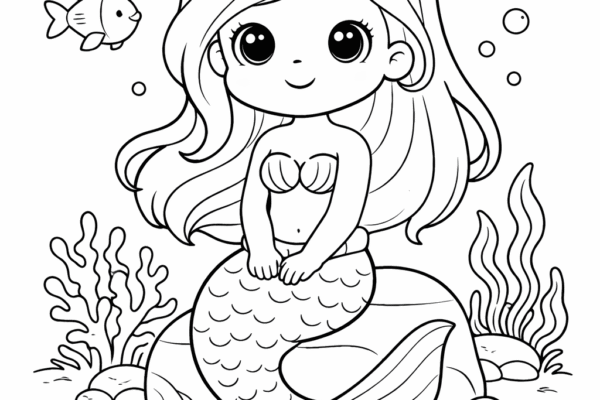 desenho de sereia para colorir