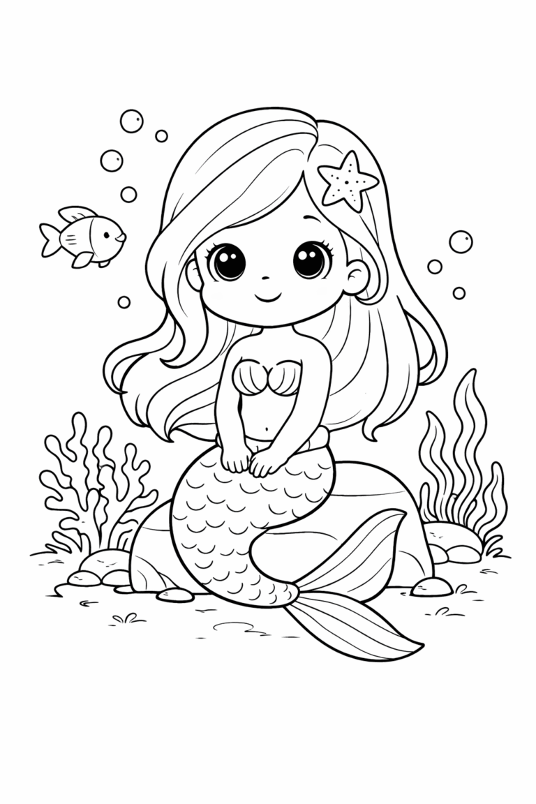 desenho de sereia para colorir