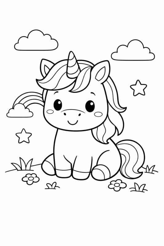 desenho de unicórnio para colorir 