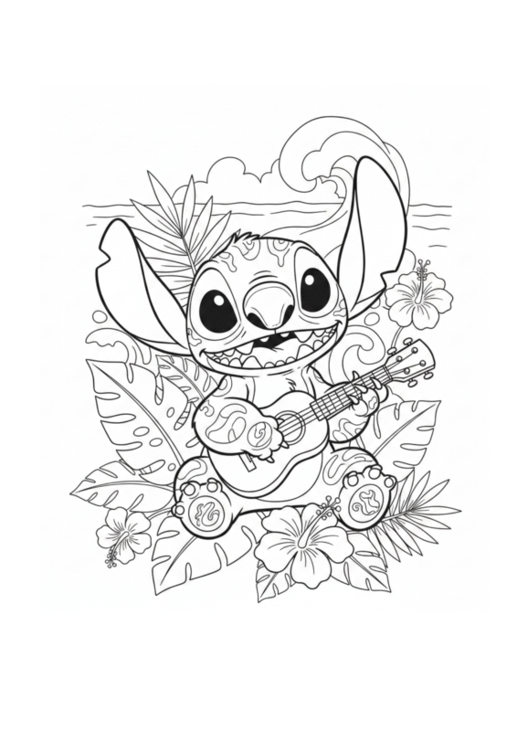 desenho do stitch para colorir