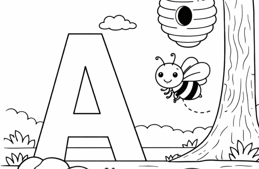 letra A para colorir