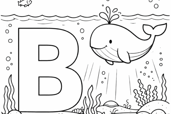 letra B para colorir