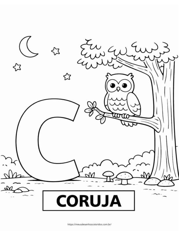 letra c para colorir