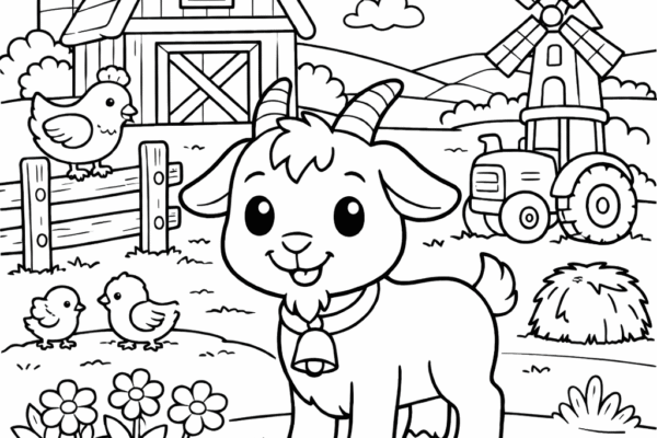 desenho de cabra para colorir