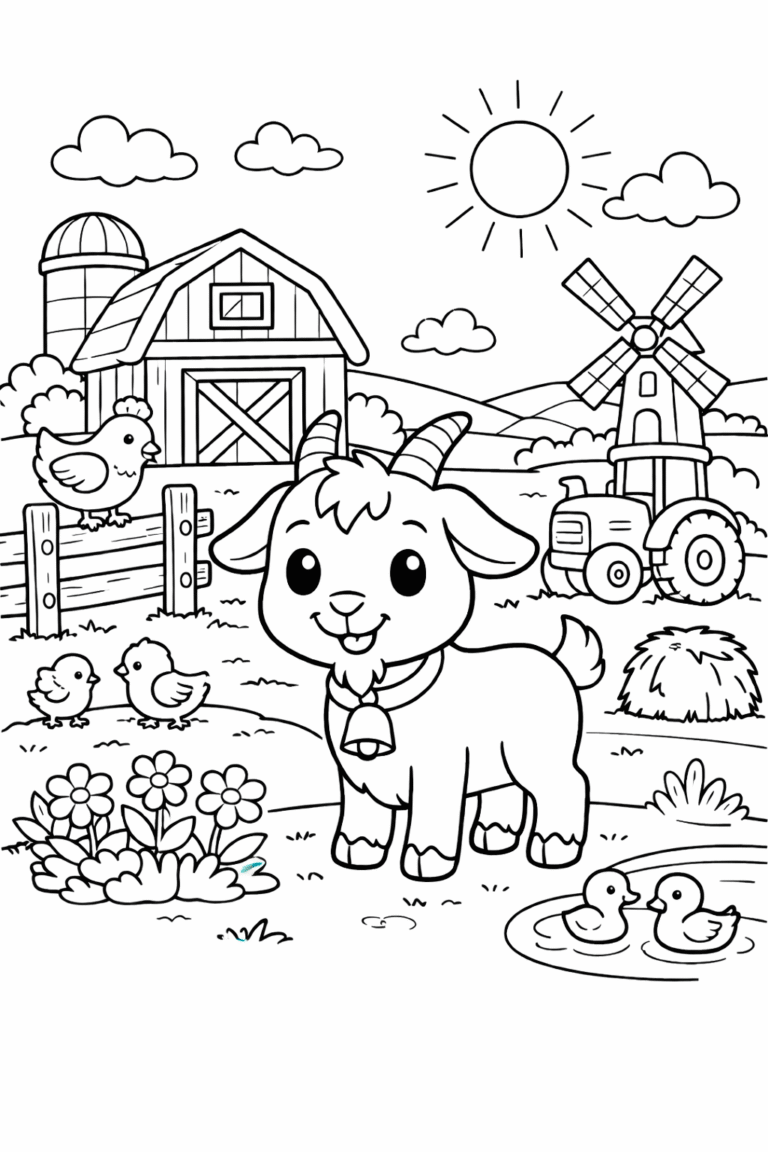 desenho de cabra para colorir