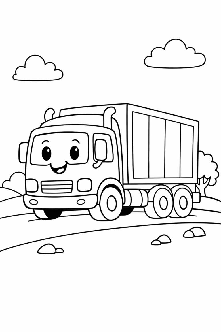 desenho de caminhão para colorir