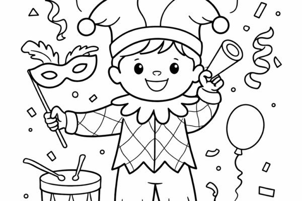 desenho de carnaval para colorir