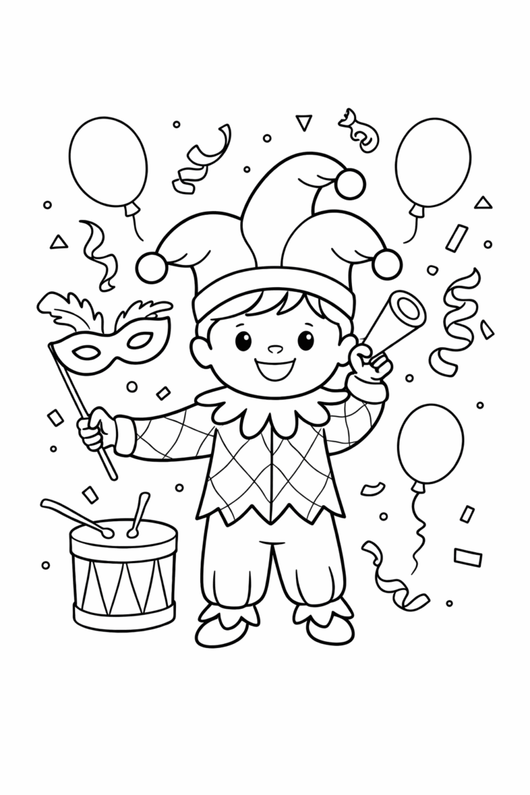 desenho de carnaval para colorir
