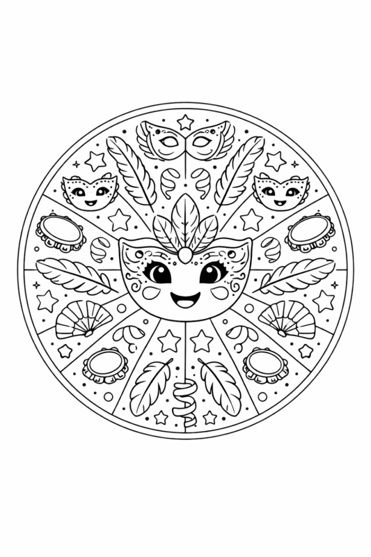desenho de carnaval para colorir