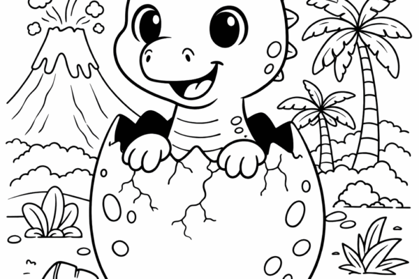desenho de dinossauro bebê para colorir