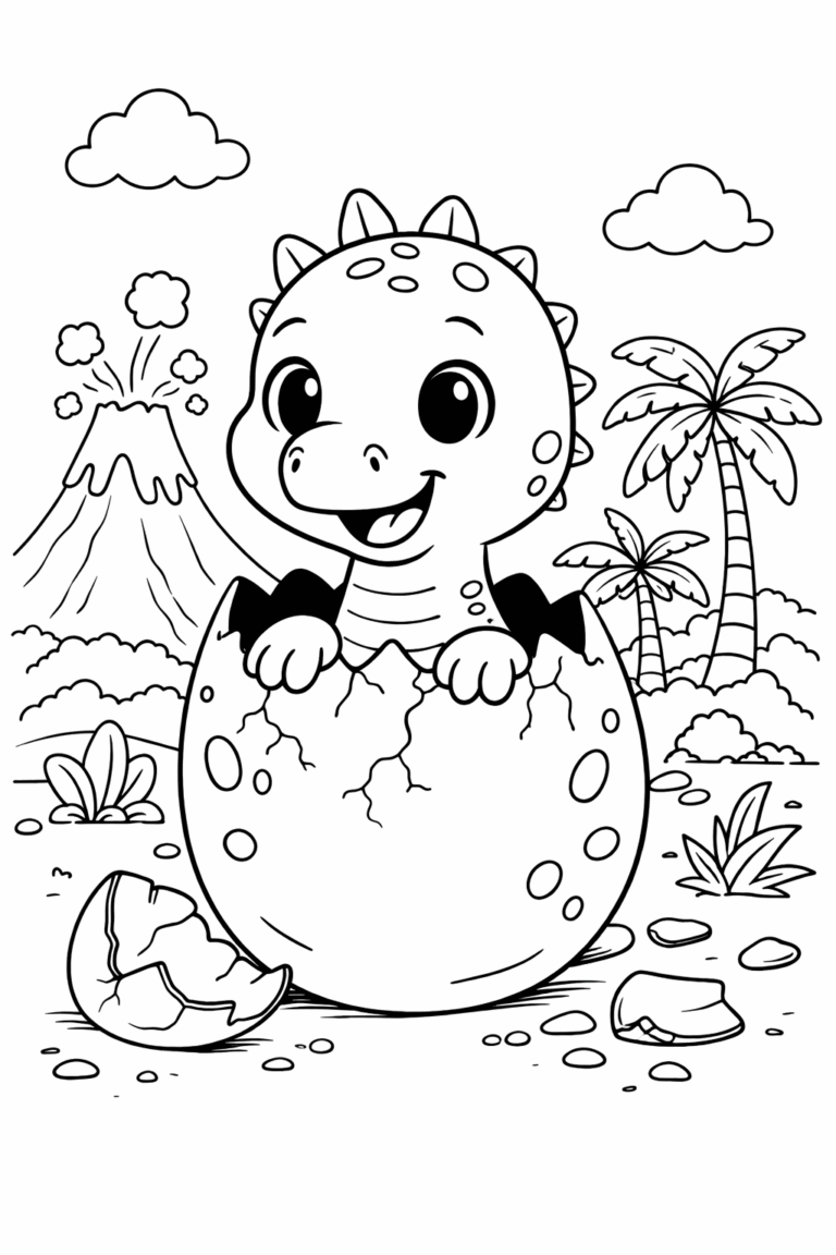 desenho de dinossauro bebê para colorir