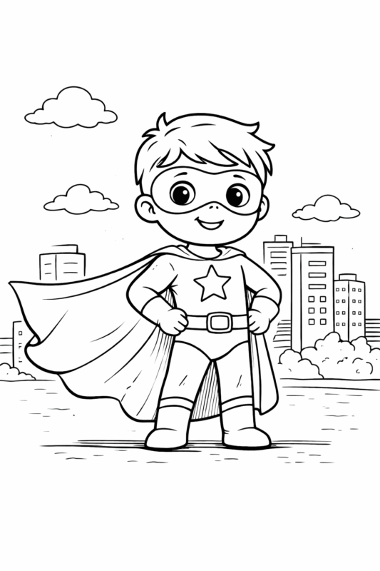 desenho de heroi para colorir