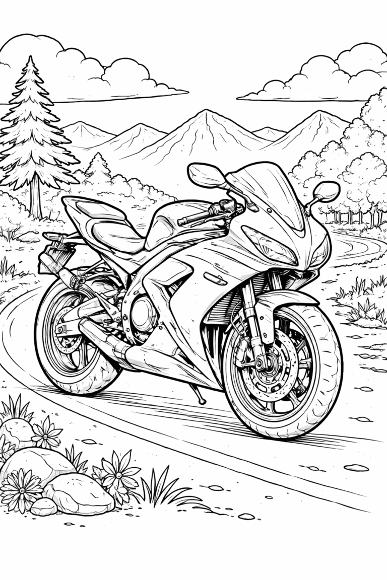 desenho de moto para colorir