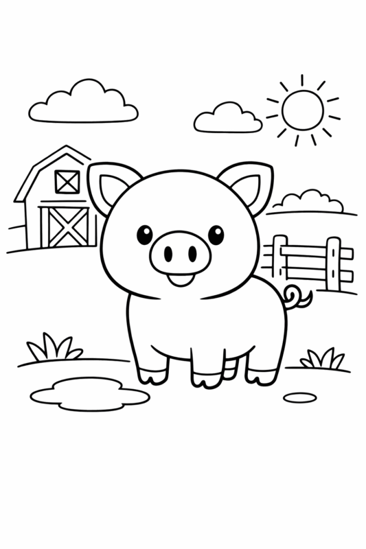 desenho de porquinho para colorir