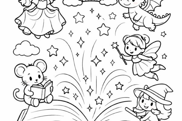 desenho do dia do livro para colorir