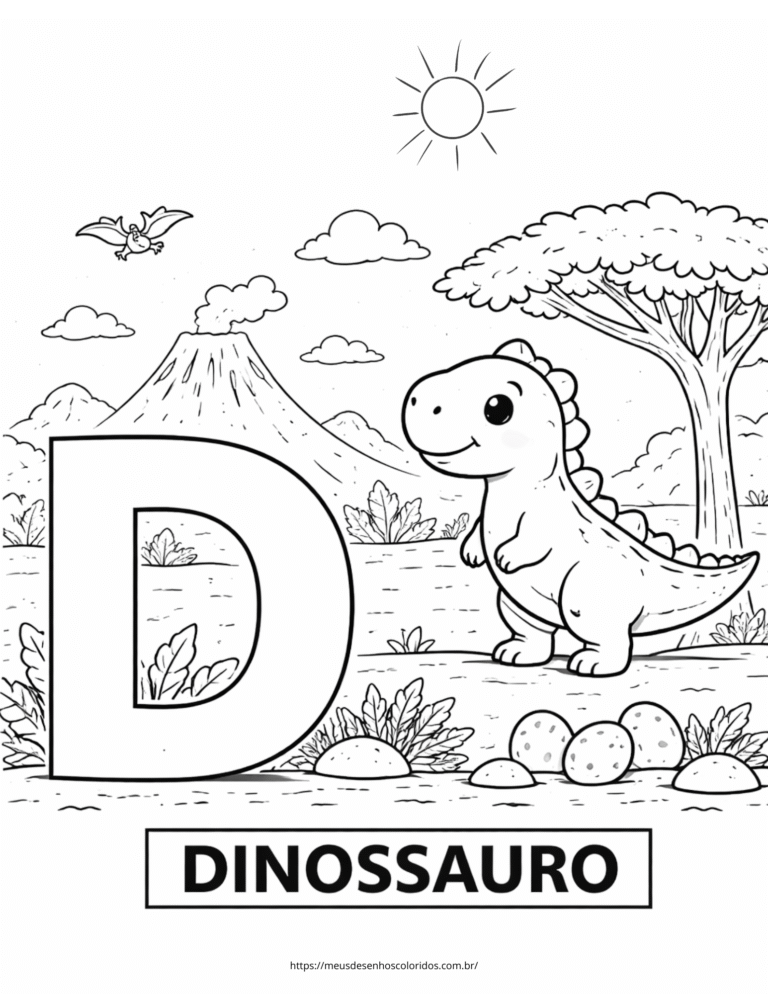 letra d para colorir