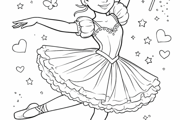 desenho de bailarina para colorir