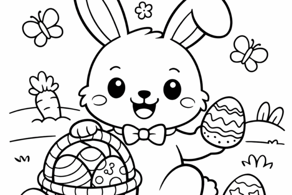 desenho de coelhinho da Páscoa para colorir