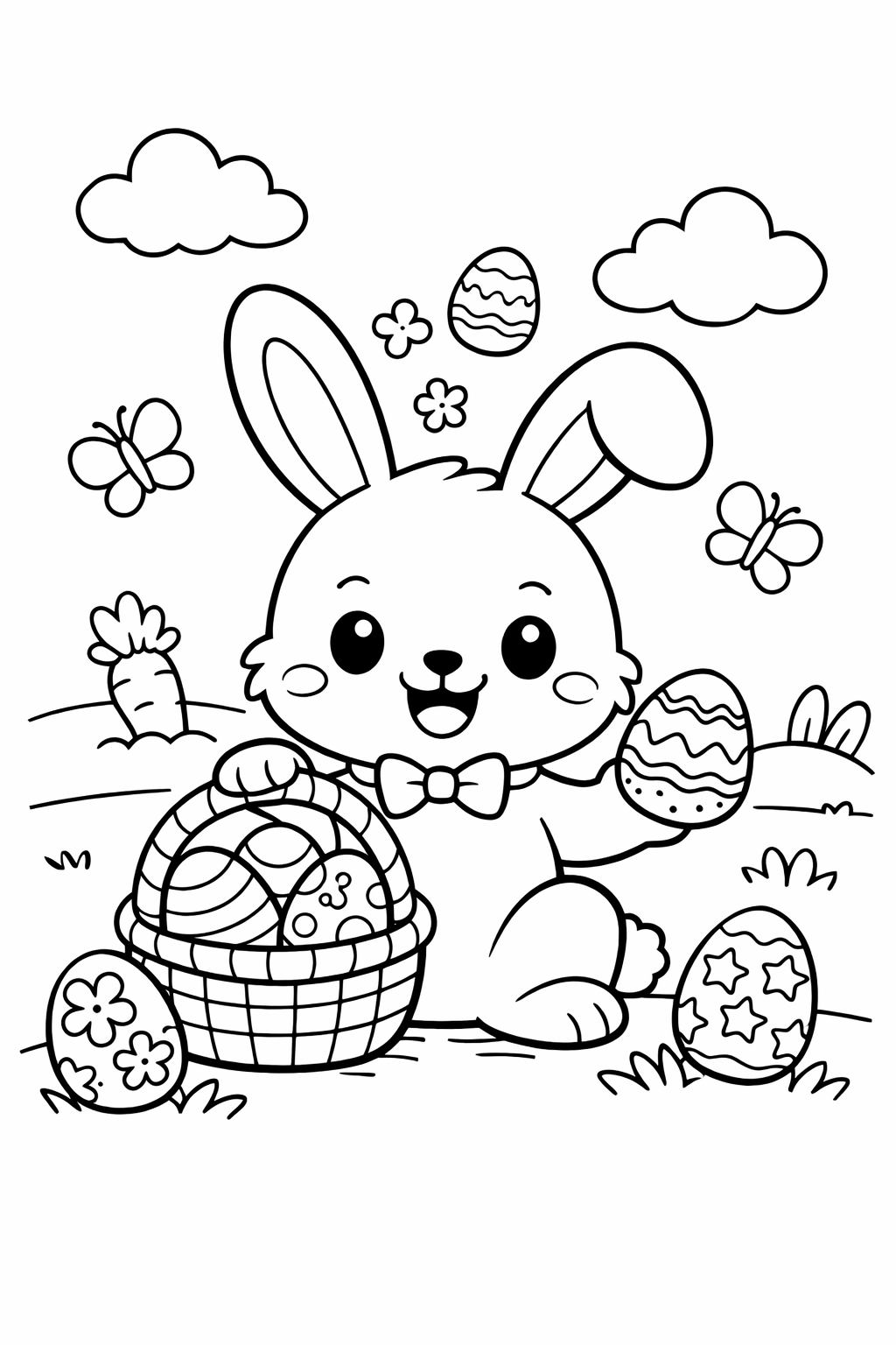  desenho de coelhinho da Páscoa para colorir 