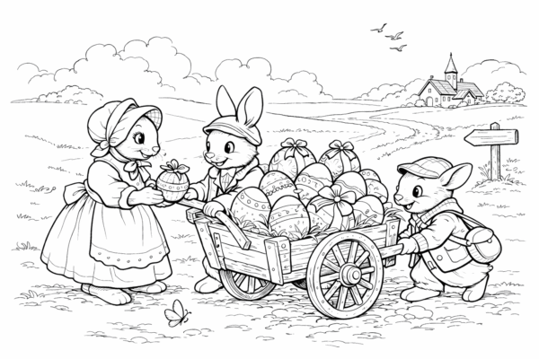 desenho de coelhinho da Páscoa para colorir e imprimir