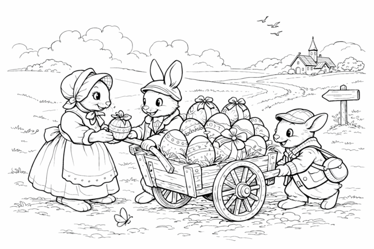 desenho de coelhinho da Páscoa para colorir e imprimir