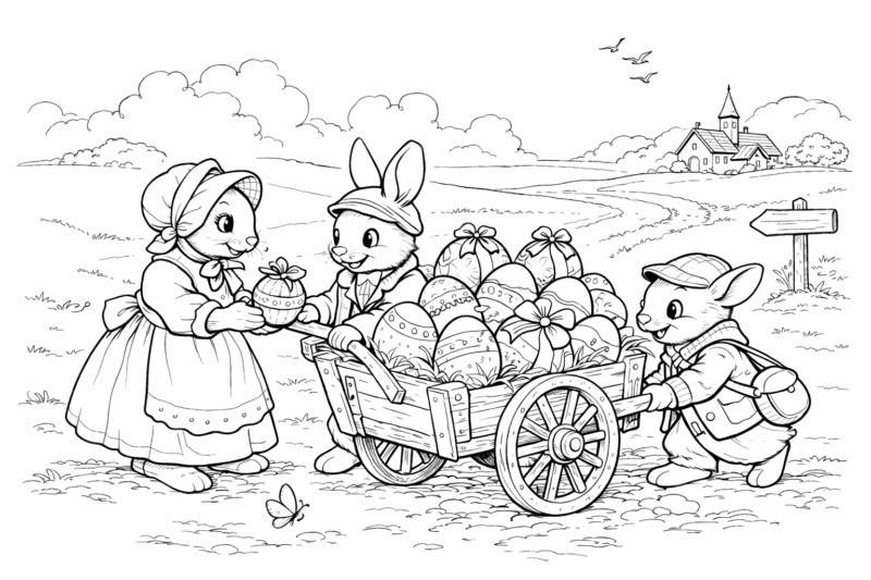 desenho de coelhinho da Páscoa para colorir e imprimir