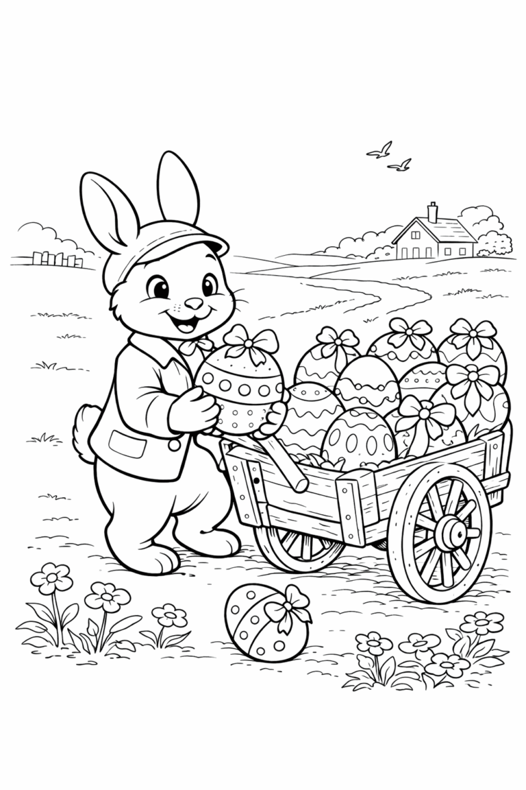 desenho de coelhinho da Páscoa para colorir e imprimir