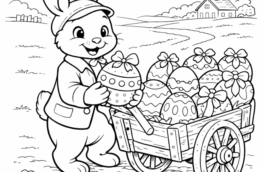 desenho de coelhinho da Páscoa para colorir e imprimir