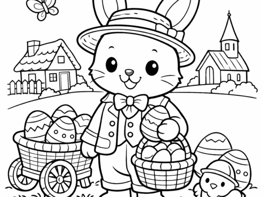 Desenho de coelhinho para imprimir e colorir