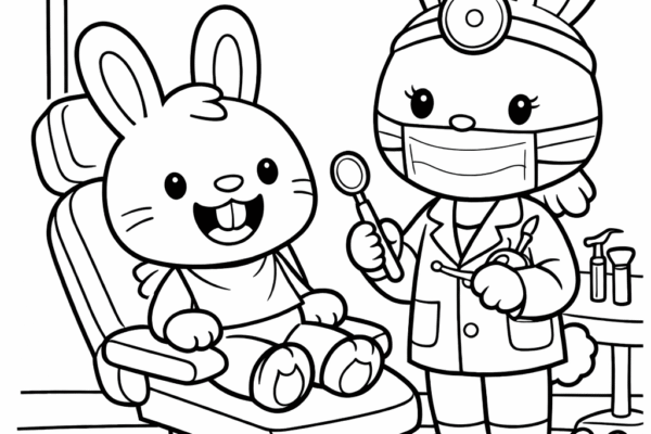 Desenho de dentista para colorir