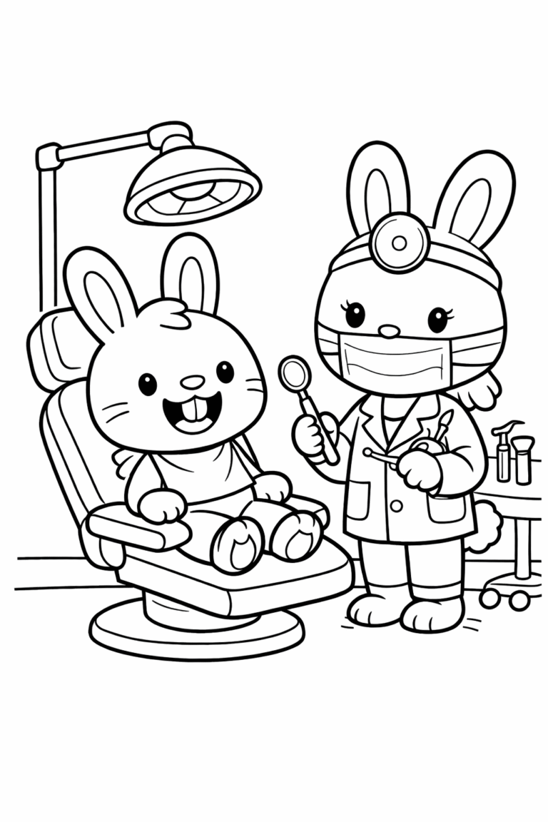 Desenho de dentista para colorir