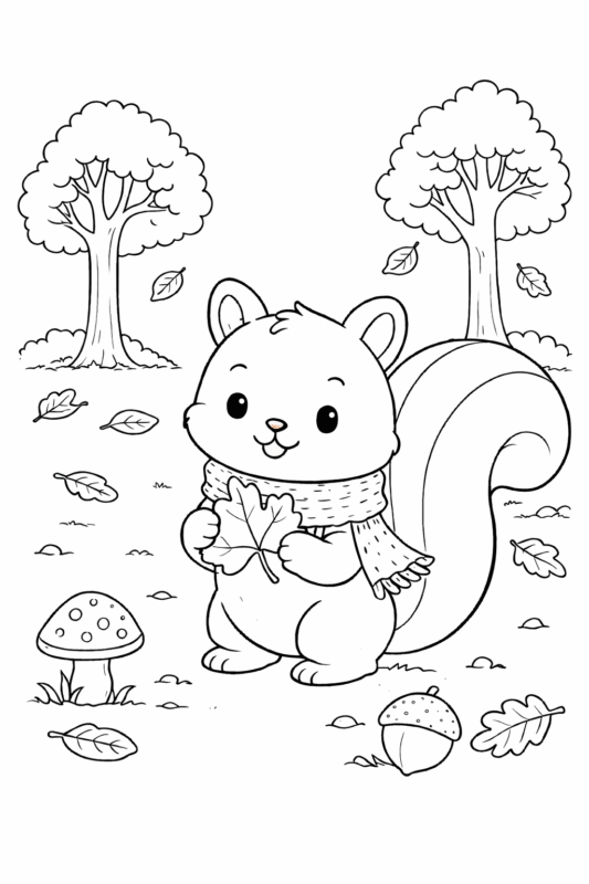 desenho de outono para colorir