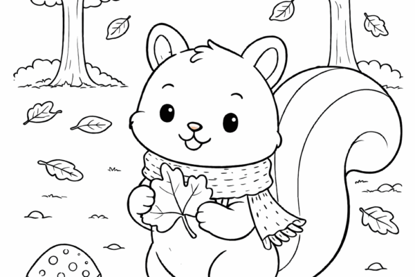 desenho de outono para colorir