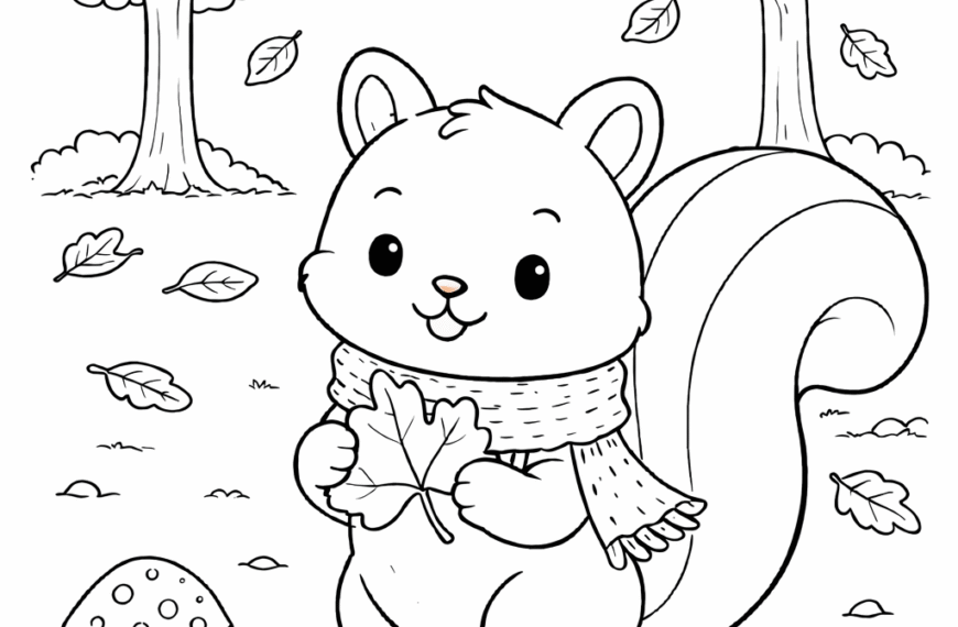 desenho de outono para colorir