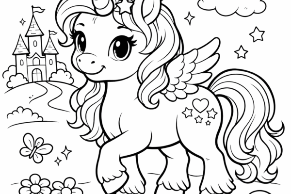 Desenho de unicórnio para colorir