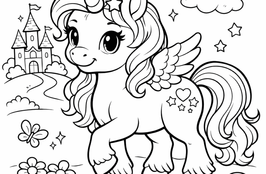 Desenho de unicórnio para colorir