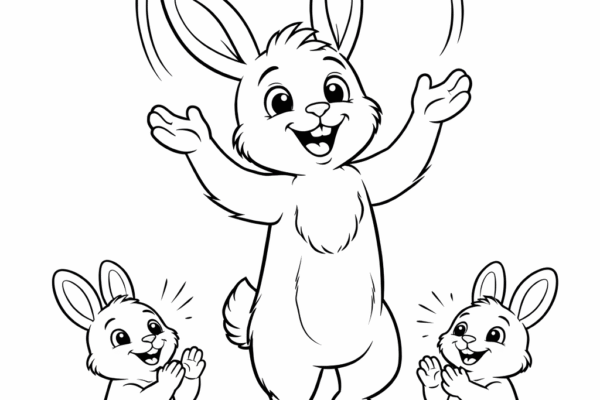 Desenho de coelhinho da Páscoa para colorir