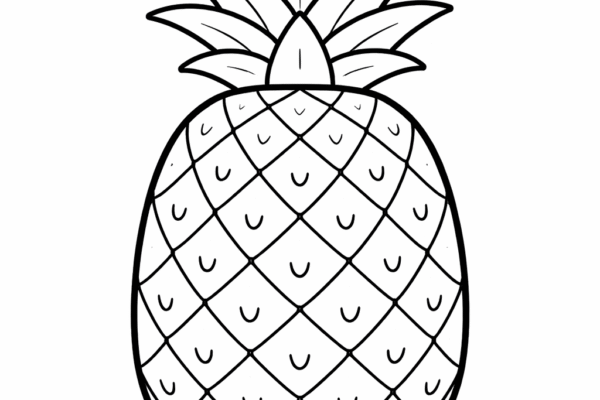 desenho de abacaxi para colorir