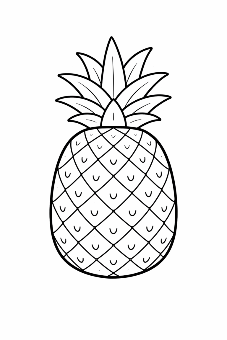 desenho de abacaxi para colorir