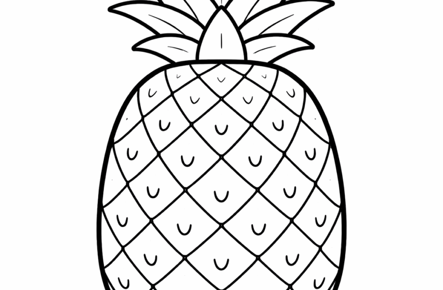 desenho de abacaxi para colorir