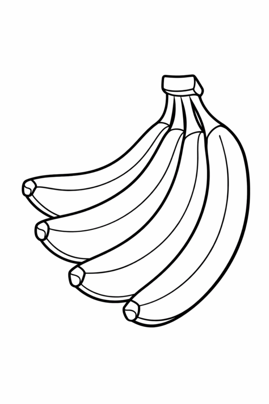 desenho de bananas para colorir