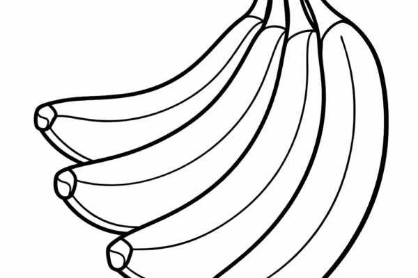 desenho de bananas para colorir