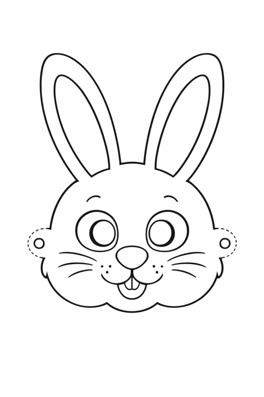 máscara de coelhinho da Páscoa para imprimir