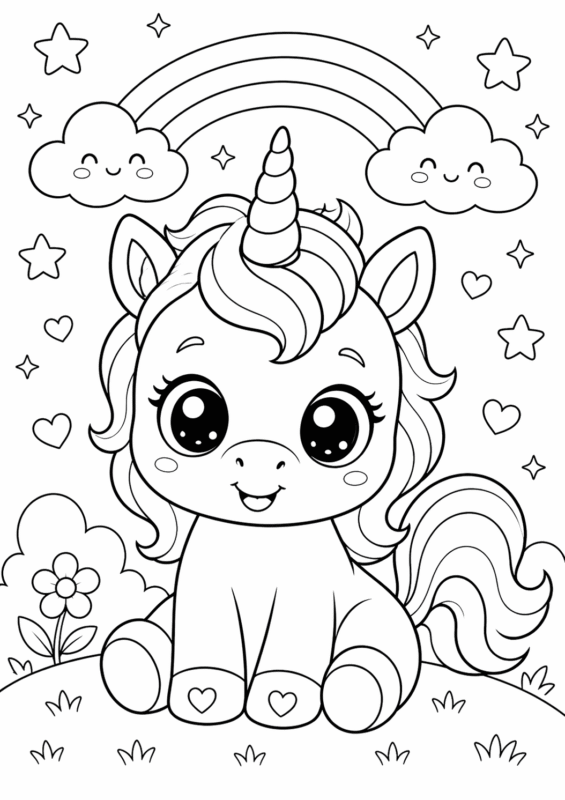 desenho de unicórnio grátis para colorir