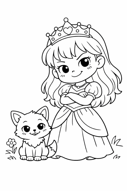 Desenho de princesa para colorir