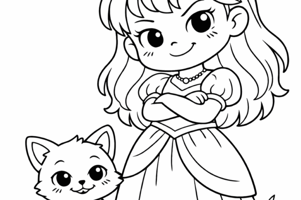 Desenho de princesa para colorir