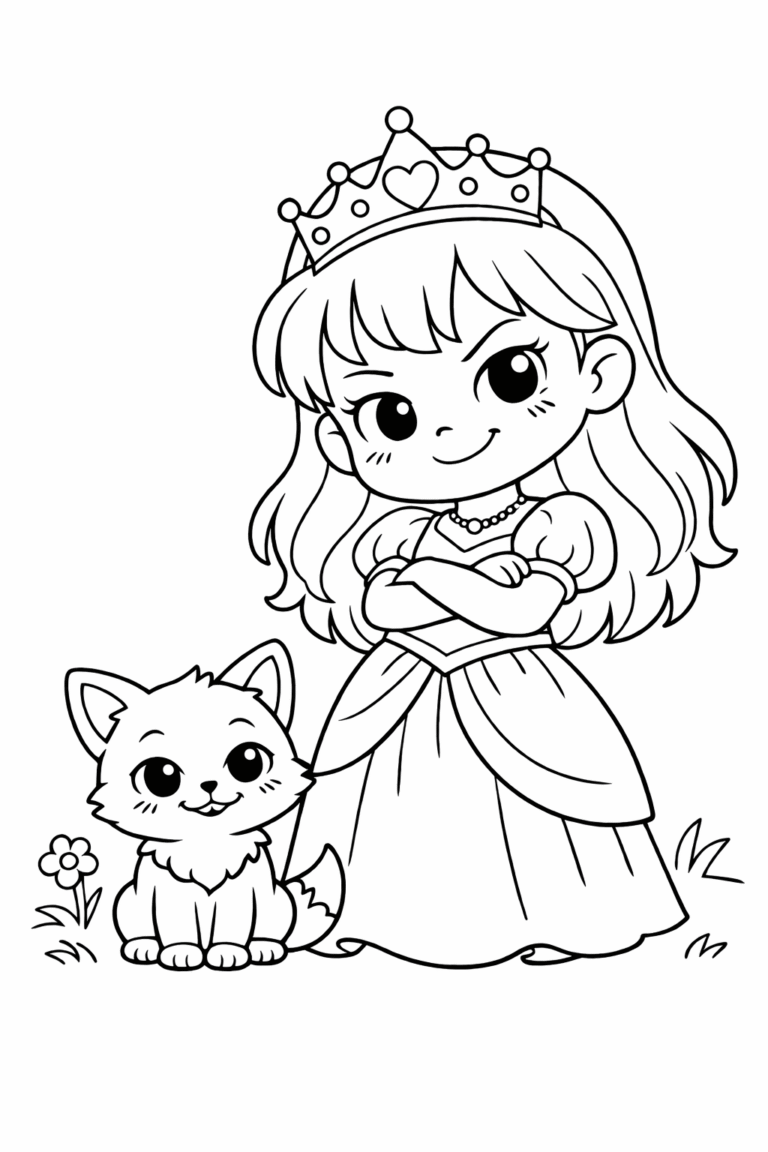 Desenho de princesa para colorir