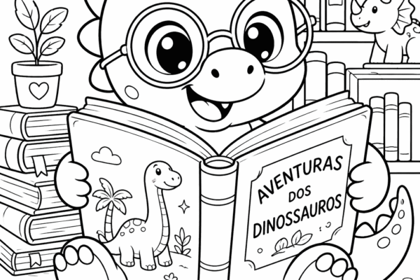 Desenho de dinossauro para colorir e imprimir grátis
