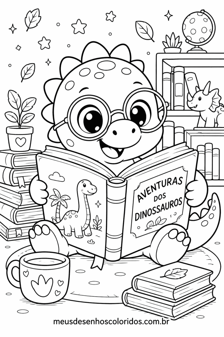 Desenho de dinossauro para colorir e imprimir grátis